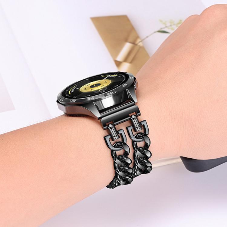 18mm Butterfly Press Clasp Bullet Cuban Chain Link Stainless Steel Watch Band