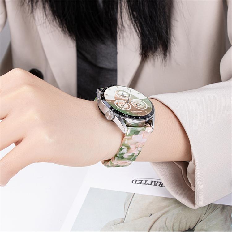 18mm Butterfly Clasp Three Beads Resin Watch Band with Removal Tool