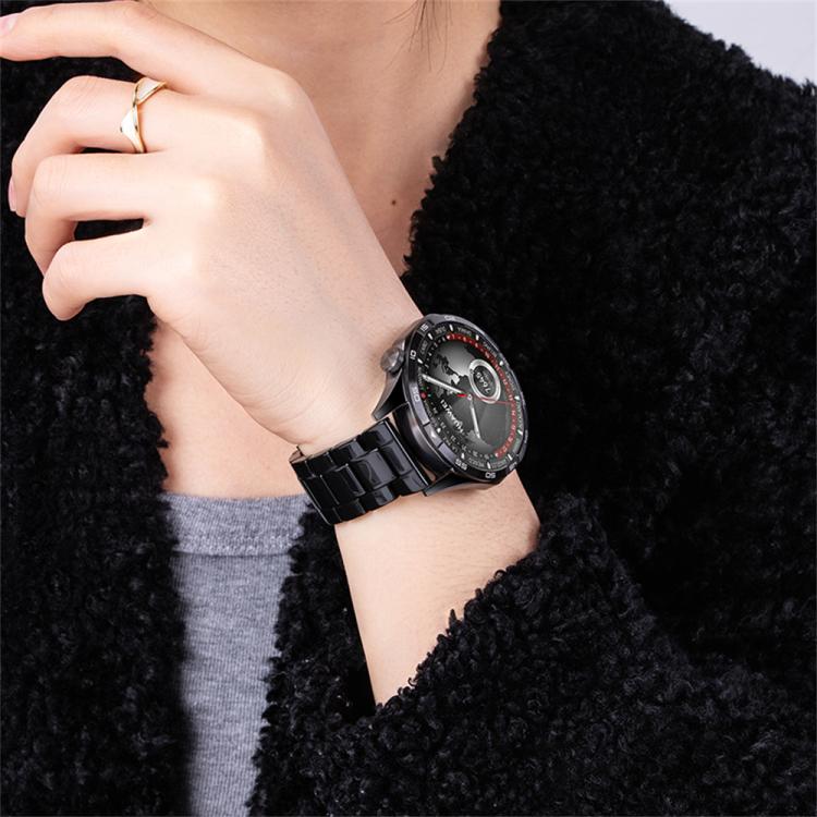 18mm Butterfly Clasp Three Beads Resin Watch Band with Removal Tool
