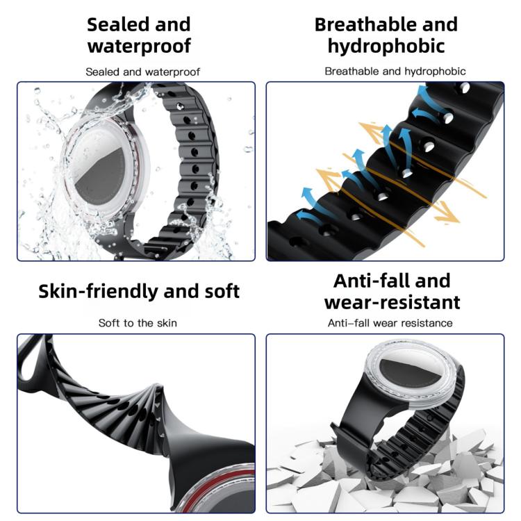 For AirTag 2nd Gen / AirTag 1st Gen Bracelet Watch Waterproof Elderly Pet Anti-lost Locator Protective Cover