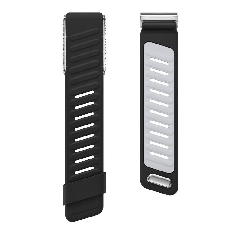 For WHOOP 5.0 Regular Full Diamond Style Two Color Silicone Watch Band