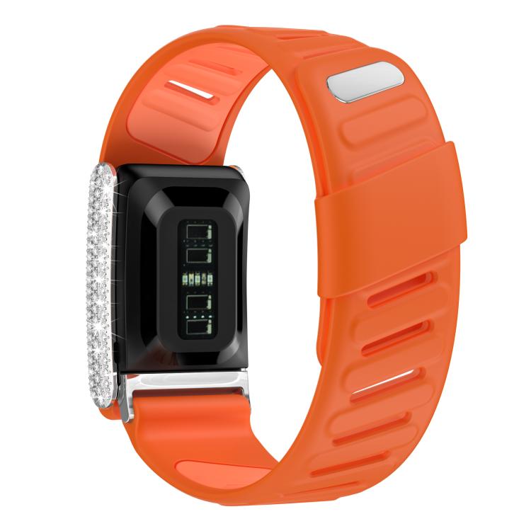 For WHOOP 5.0 Regular Full Diamond Style Two Color Silicone Watch Band