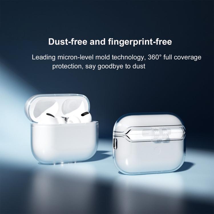 For Airpods Pro 2 Integrated High Transparency Full Coverage TPU Protective Earbuds Case
