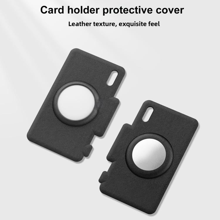 For AirTag 2nd Gen / AirTag 1st Gen Card Holder Wallet Anti-Lost Device Vegan Leather Protective Cover