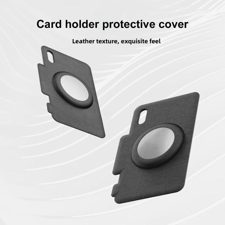 For AirTag 2nd Gen / AirTag 1st Gen Card Holder Wallet Anti-Lost Device Vegan Leather Protective Cover