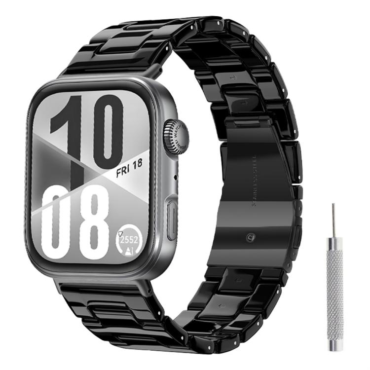 For Huawei Watch Fit 5 / Fit 5 Pro / Fit 4 Butterfly Clasp Three Beads Resin Watch Band with Removal Tool