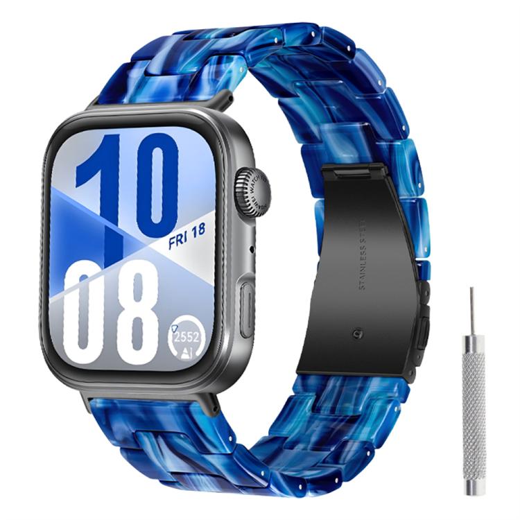 For Huawei Watch Fit 5 / Fit 5 Pro / Fit 4 Butterfly Clasp Three Beads Resin Watch Band with Removal Tool