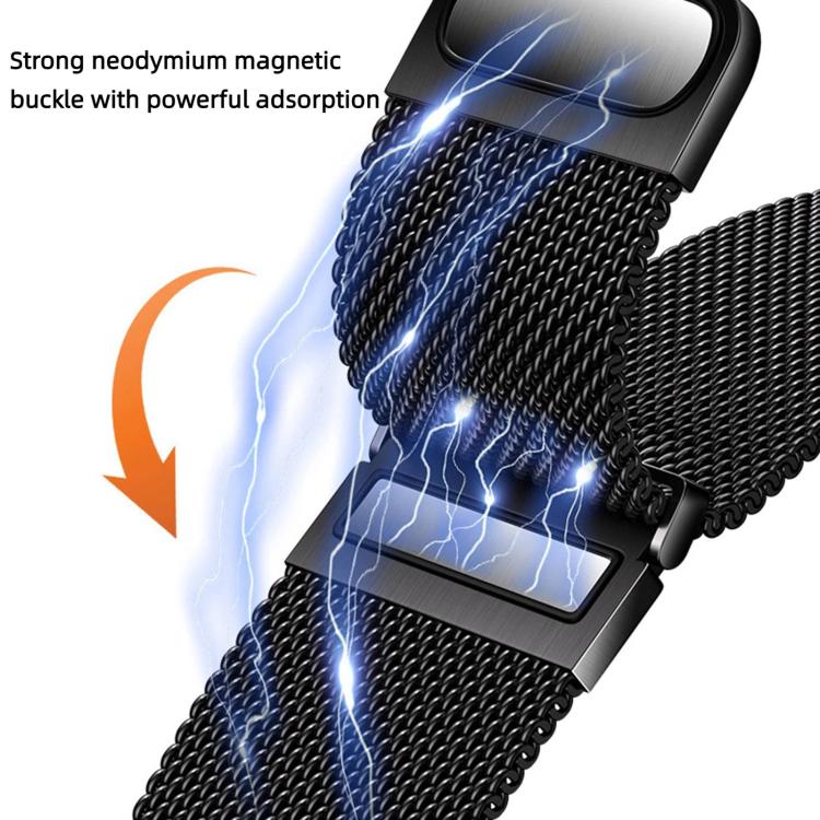 For Huawei Watch Fit 5 / Fit 5 Pro / Fit 4 Two-Section Dual Magnetic Milanese Stainless Steel Watch Band