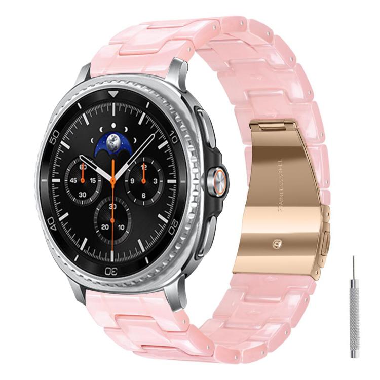 For Galaxy Watch8 / Watch8 Classic Butterfly Clasp Three Beads Resin Watch Band with Removal Tool