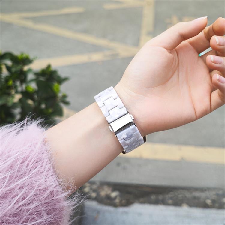 For Galaxy Watch8 / Watch8 Classic Butterfly Clasp Three Beads Resin Watch Band with Removal Tool