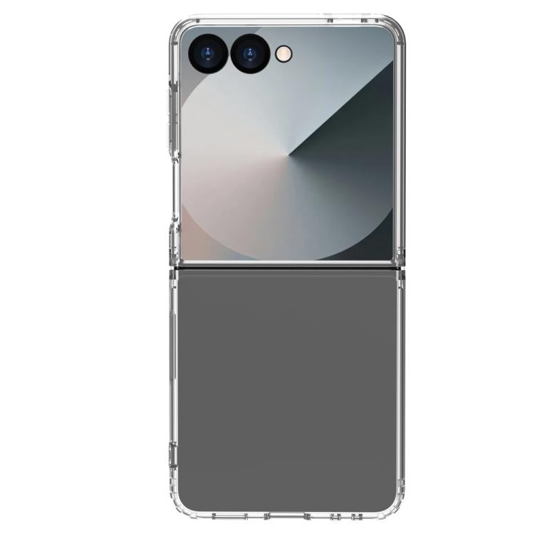 For Galaxy Z  Flip 8 5G LeReach TOC Clear Series Composite Armor TPU Acrylic Hybrid Shockproof Phone Case - Transparent