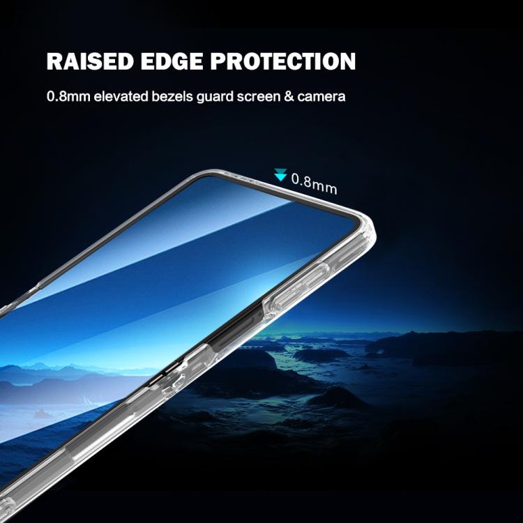 For Galaxy Z  Flip 8 5G LeReach TOC Clear Series Composite Armor TPU Acrylic Hybrid Shockproof Phone Case - Transparent