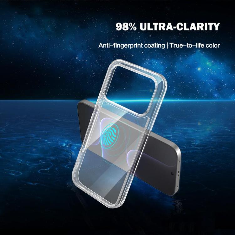 For Honor 600 Global LeReach TOC Clear Series Composite Armor TPU Acrylic Hybrid Shockproof Phone Case - Transparent