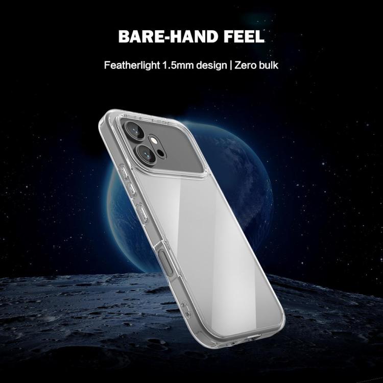 For Honor 600 Global LeReach TOC Clear Series Composite Armor TPU Acrylic Hybrid Shockproof Phone Case - Transparent
