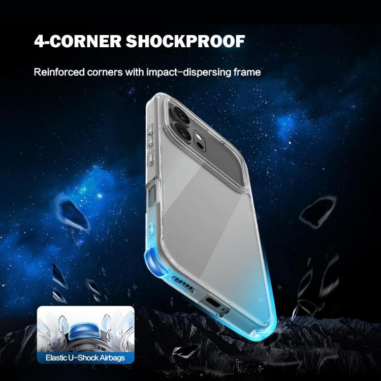 For Honor 600 Global LeReach TOC Clear Series Composite Armor TPU Acrylic Hybrid Shockproof Phone Case - Transparent