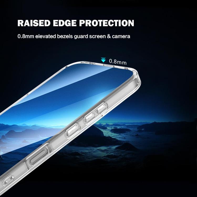 For Honor 600 Global LeReach TOC Clear Series Composite Armor TPU Acrylic Hybrid Shockproof Phone Case - Transparent