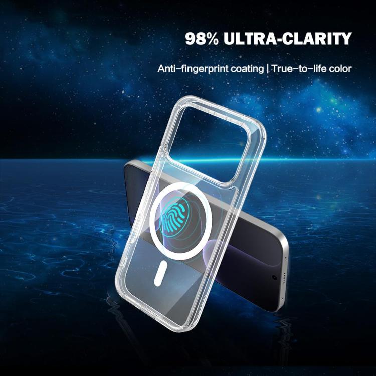 For Honor 600 Global LeReach TOC Clear Series Dual-Composite Armor TPU + Acrylic Shockproof Magnetic Phone Case - Transparent