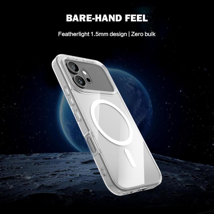 For Honor 600 Global LeReach TOC Clear Series Dual-Composite Armor TPU + Acrylic Shockproof Magnetic Phone Case - Transparent
