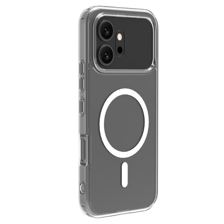 For Honor 600 Global LeReach TOC Clear Series Dual-Composite Armor TPU + Acrylic Shockproof Magnetic Phone Case - Transparent