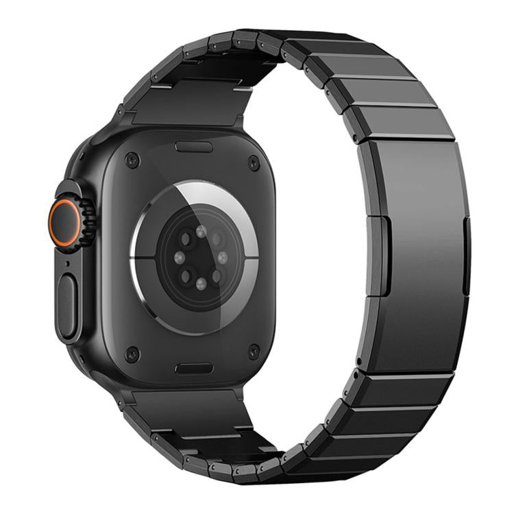 For Apple Watch 42 / 44 / 45 / 46 / 49mm One Bead Butterfly Clasp Adjustable Link Stainless Steel Watch Band