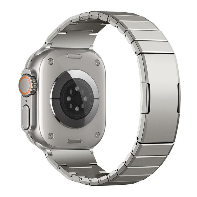For Apple Watch 42 / 44 / 45 / 46 / 49mm One Bead Butterfly Clasp Adjustable Link Stainless Steel Watch Band