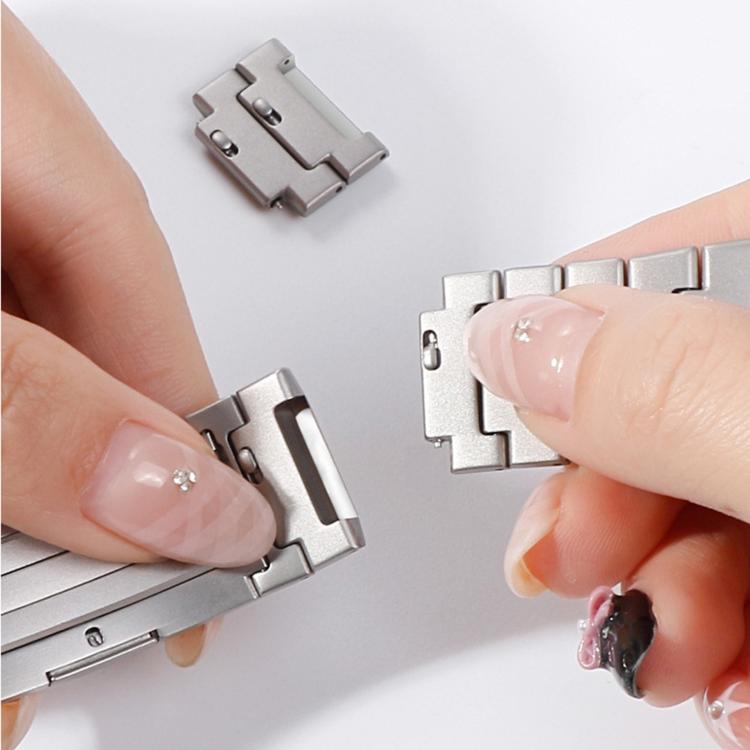 For Apple Watch 42 / 44 / 45 / 46 / 49mm One Bead Butterfly Clasp Adjustable Link Stainless Steel Watch Band