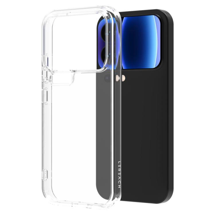 For Xiaomi 17 Pro Max LeReach TOC Clear Series Composite Armor TPU Acrylic Hybrid Shockproof Phone Case - Transparent
