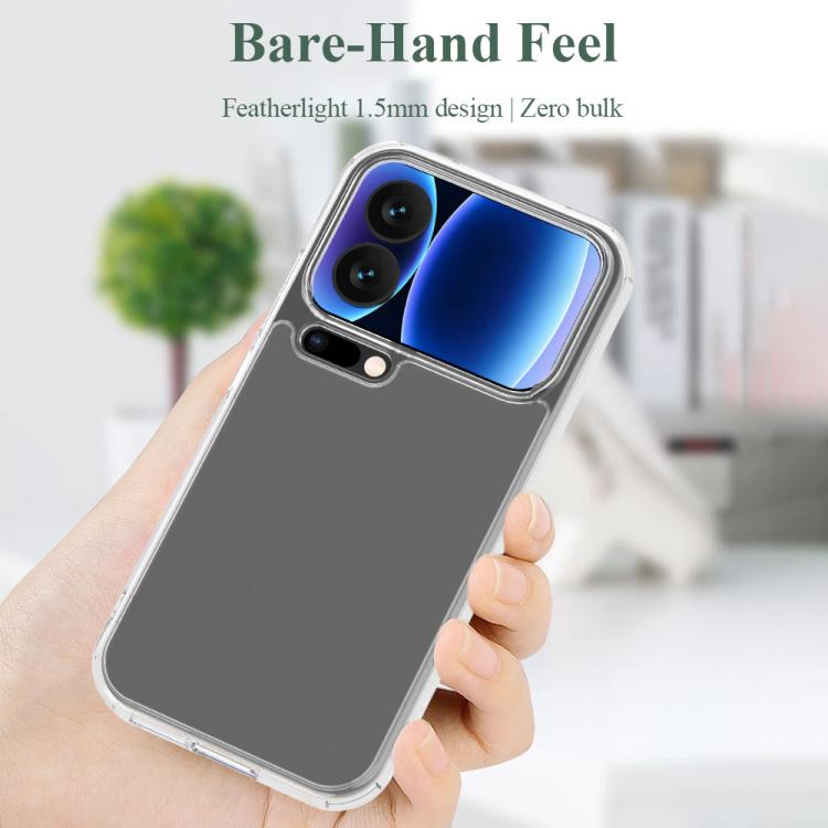 For Xiaomi 17 Pro Max LeReach TOC Clear Series Composite Armor TPU Acrylic Hybrid Shockproof Phone Case - Transparent
