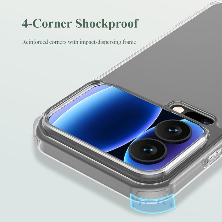 For Xiaomi 17 Pro Max LeReach TOC Clear Series Composite Armor TPU Acrylic Hybrid Shockproof Phone Case - Transparent
