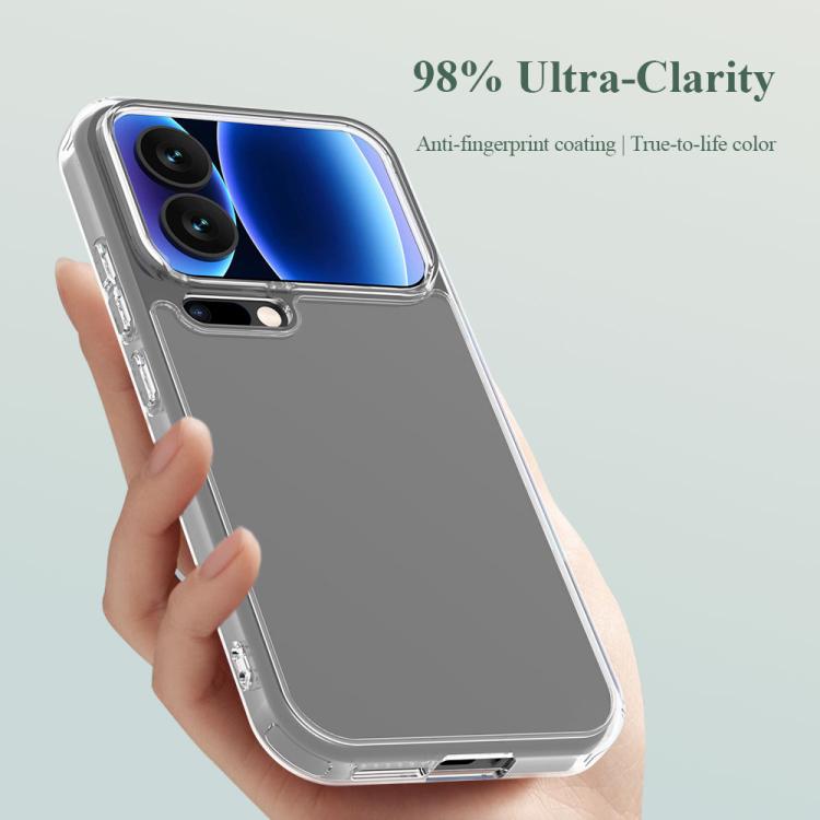 For Xiaomi 17 Pro Max LeReach TOC Clear Series Composite Armor TPU Acrylic Hybrid Shockproof Phone Case - Transparent