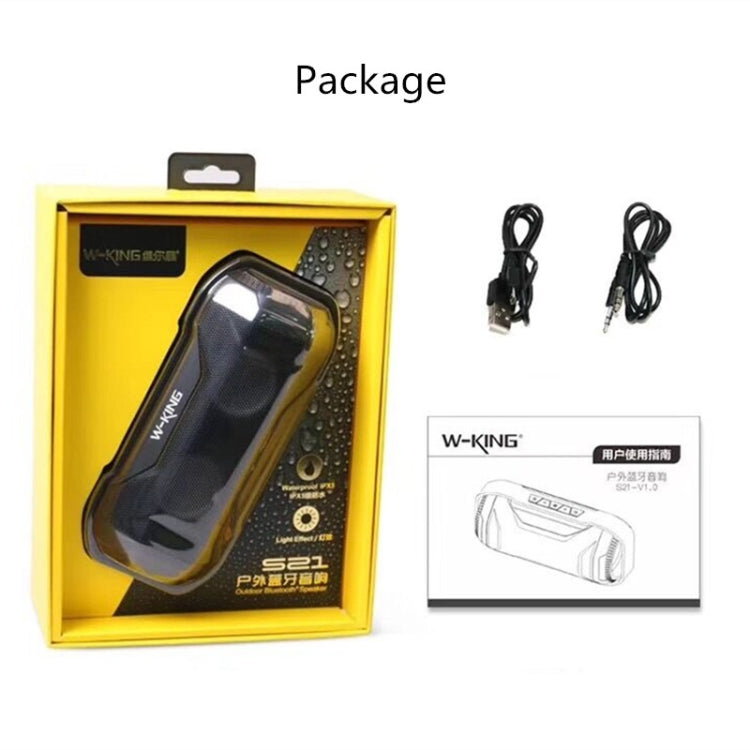 W-KING S21Outdoor Bluetooth Speaker  Waterproof IPX5 Portable Wireless Bicycle Speaker with LED Light for Mobile Phones