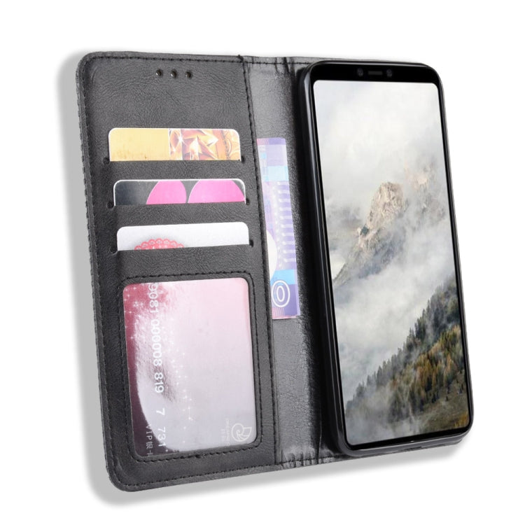 Magnetic Buckle Retro Crazy Horse Texture Horizontal Flip Leather Case for Google Pixel 4 , with Holder & Card Slots & Photo Frame