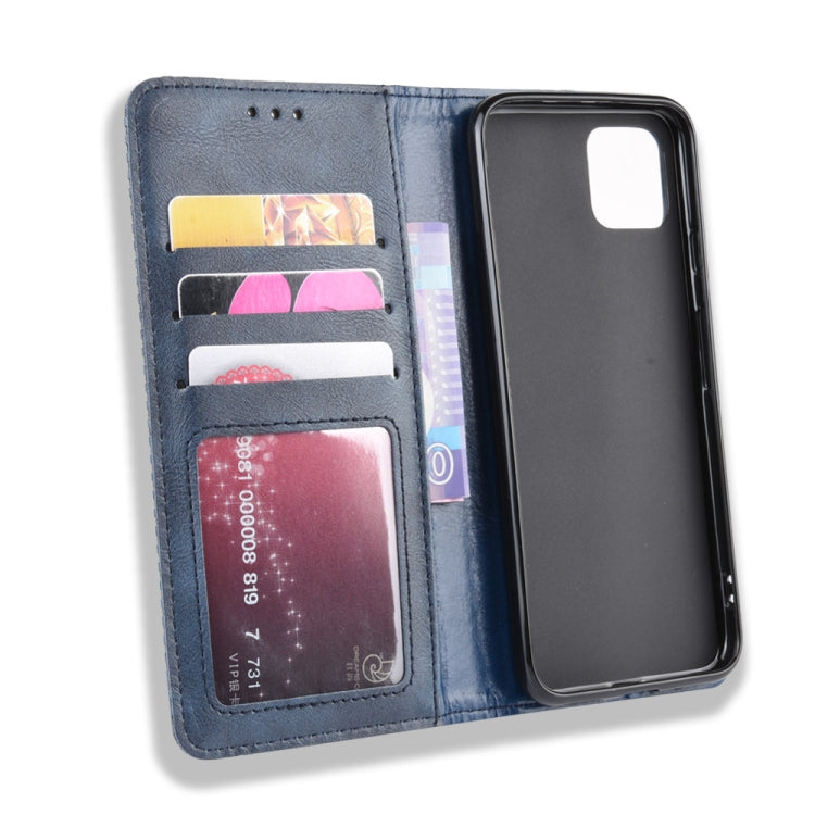 Magnetic Buckle Retro Crazy Horse Texture Horizontal Flip Leather Case for Google Pixel 4 , with Holder & Card Slots & Photo Frame