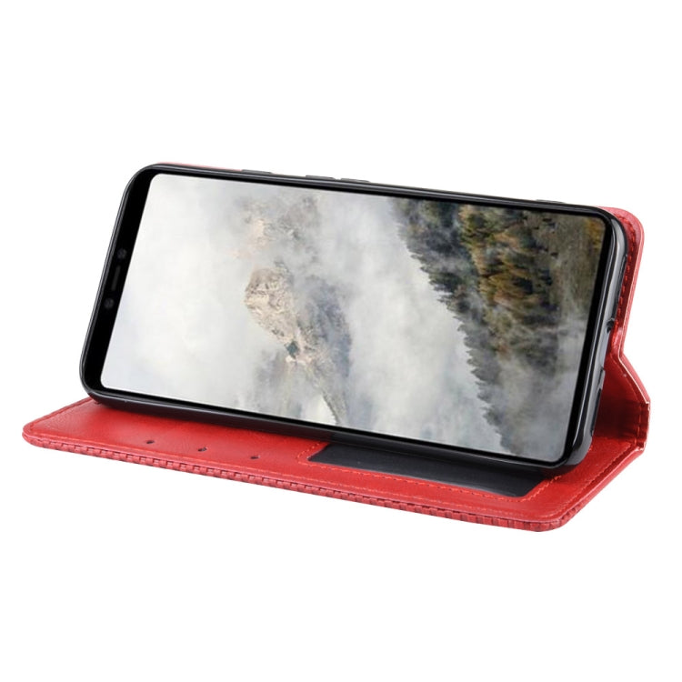 Magnetic Buckle Retro Crazy Horse Texture Horizontal Flip Leather Case for Google Pixel 4 , with Holder & Card Slots & Photo Frame