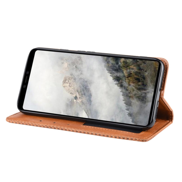 Magnetic Buckle Retro Crazy Horse Texture Horizontal Flip Leather Case for Google Pixel 4xl, with Holder & Card Slots & Photo Frame