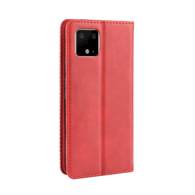 Magnetic Buckle Retro Crazy Horse Texture Horizontal Flip Leather Case for Google Pixel 4xl, with Holder & Card Slots & Photo Frame