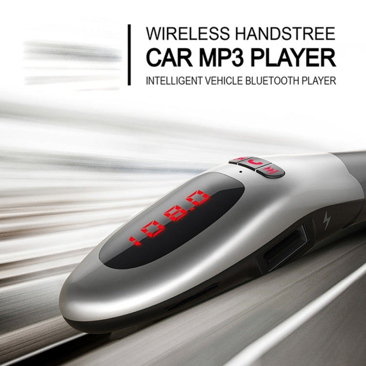 Bluetooth 4.2 Car Kit Hands-free FM Transmitter Stereo A2DP MP3 Music Player Dual USB Charger TF Card U Disk Input Audio Receiver