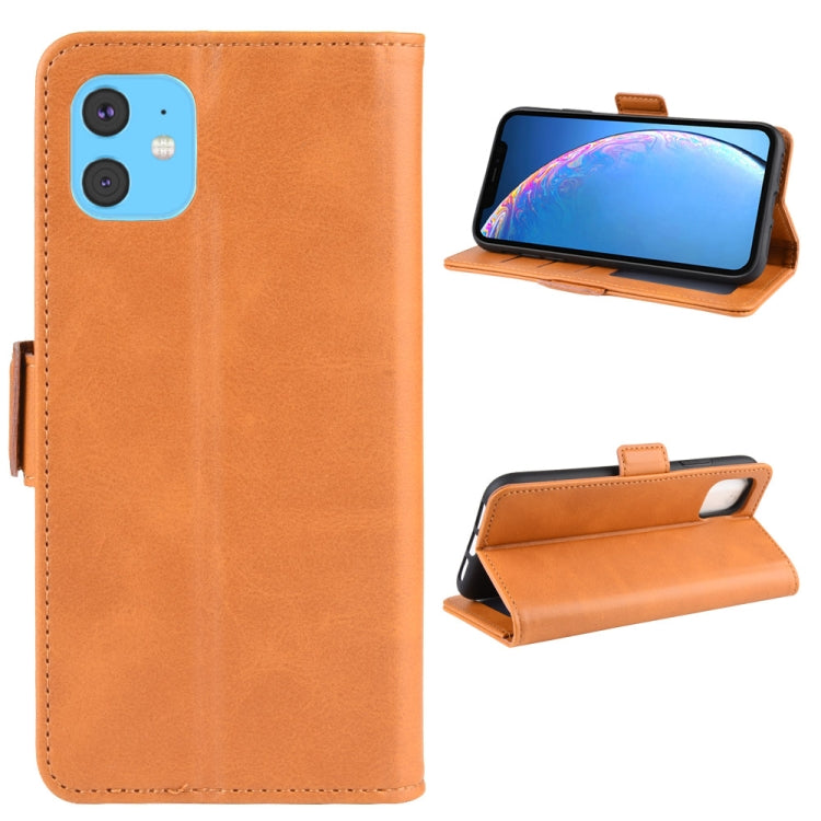 For iPhone 11 Dual-side Magnetic Buckle Horizontal Flip Leather Case , with Holder & Card Slots & Wallet & Photo Frame