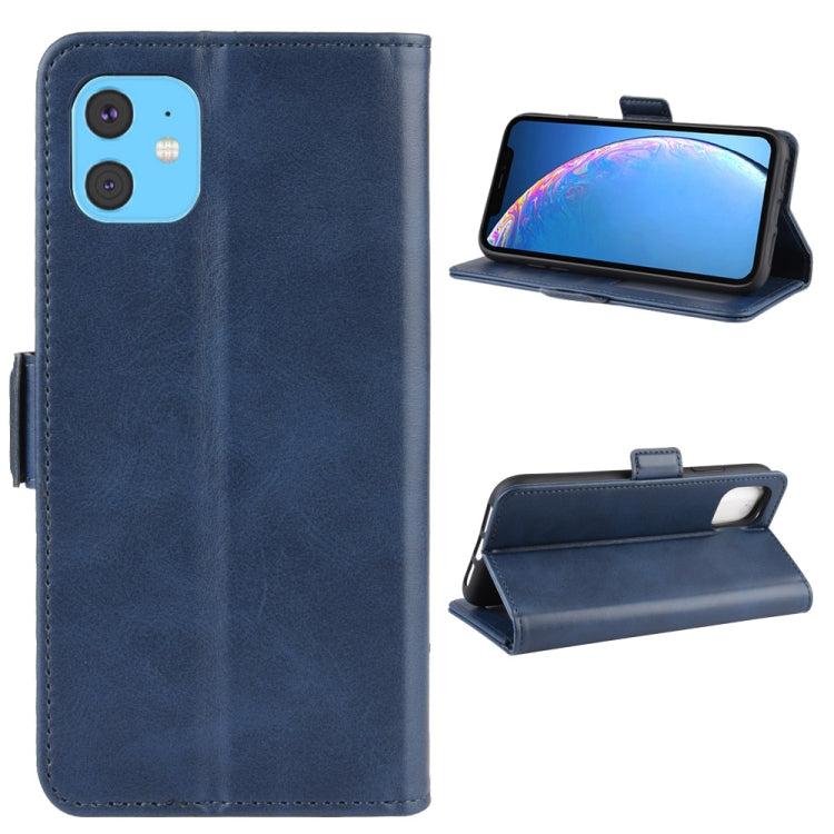 For iPhone 11 Dual-side Magnetic Buckle Horizontal Flip Leather Case , with Holder & Card Slots & Wallet & Photo Frame