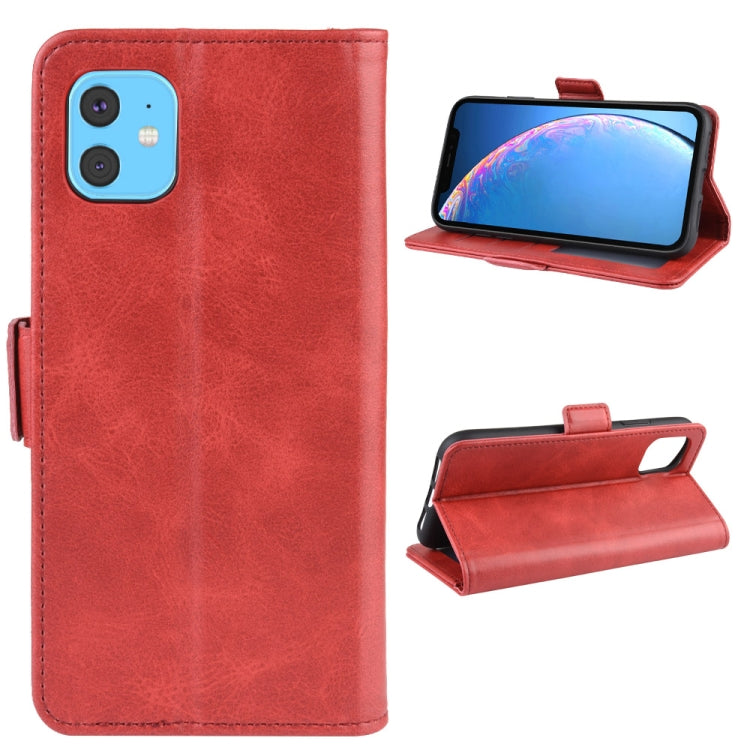 For iPhone 11 Dual-side Magnetic Buckle Horizontal Flip Leather Case , with Holder & Card Slots & Wallet & Photo Frame