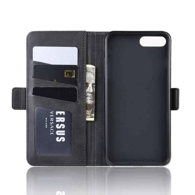 Dual-side Magnetic Buckle Horizontal Flip Leather Case for iPhone 8 Plus / 7 Plus, with Holder & Card Slots & Wallet & Photo Frame
