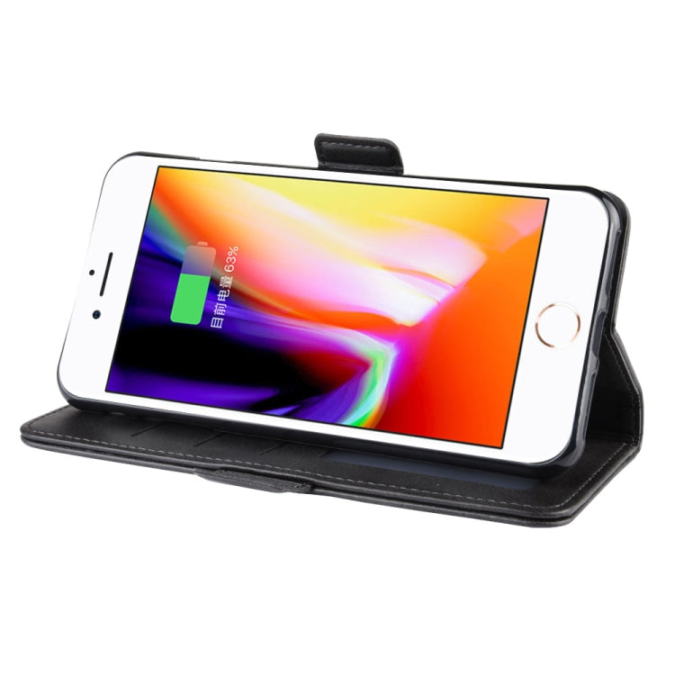 Dual-side Magnetic Buckle Horizontal Flip Leather Case for iPhone 8 Plus / 7 Plus, with Holder & Card Slots & Wallet & Photo Frame