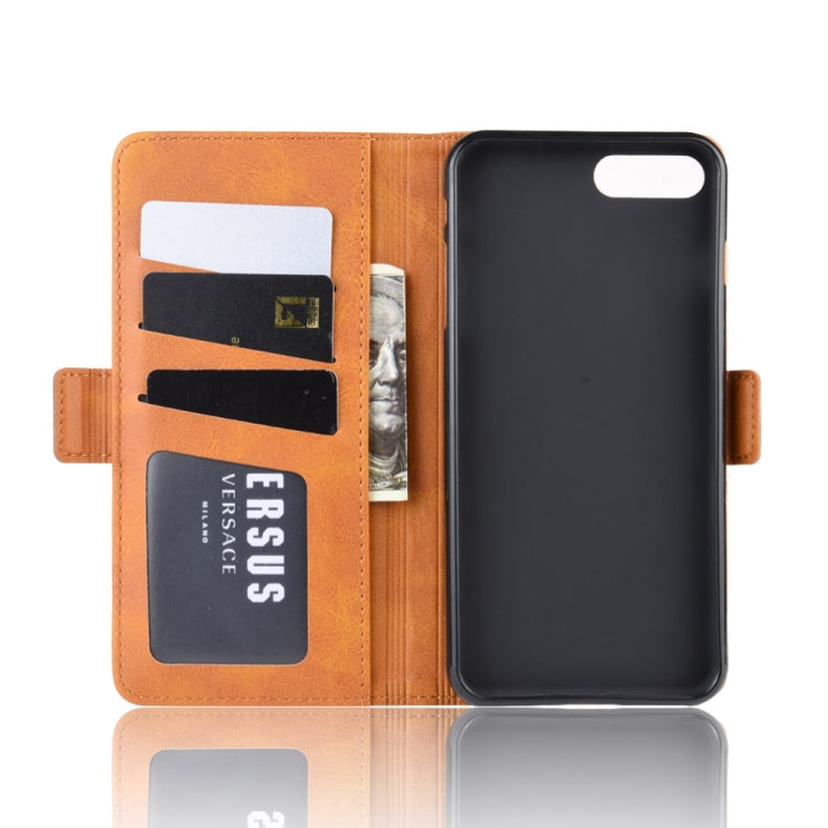 Dual-side Magnetic Buckle Horizontal Flip Leather Case for iPhone 8 Plus / 7 Plus, with Holder & Card Slots & Wallet & Photo Frame