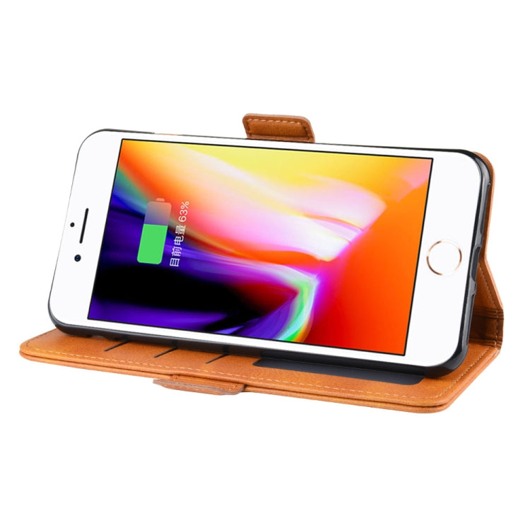 Dual-side Magnetic Buckle Horizontal Flip Leather Case for iPhone 8 Plus / 7 Plus, with Holder & Card Slots & Wallet & Photo Frame