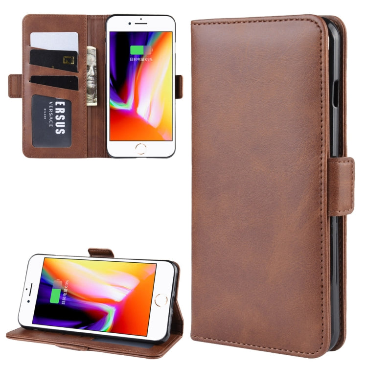 Dual-side Magnetic Buckle Horizontal Flip Leather Case for iPhone 8 Plus / 7 Plus, with Holder & Card Slots & Wallet & Photo Frame
