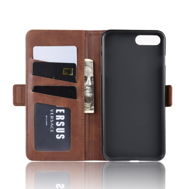 Dual-side Magnetic Buckle Horizontal Flip Leather Case for iPhone 8 Plus / 7 Plus, with Holder & Card Slots & Wallet & Photo Frame