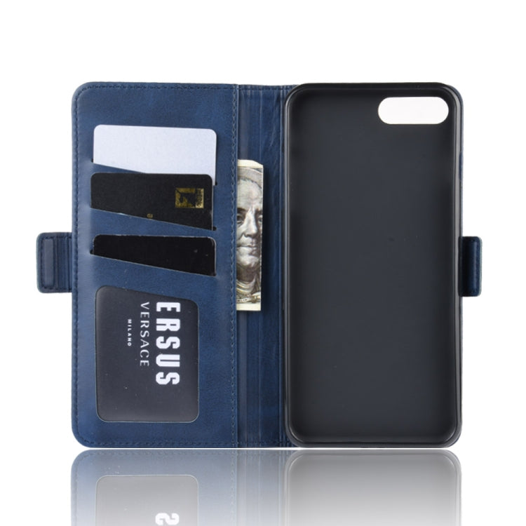 Dual-side Magnetic Buckle Horizontal Flip Leather Case for iPhone 8 Plus / 7 Plus, with Holder & Card Slots & Wallet & Photo Frame