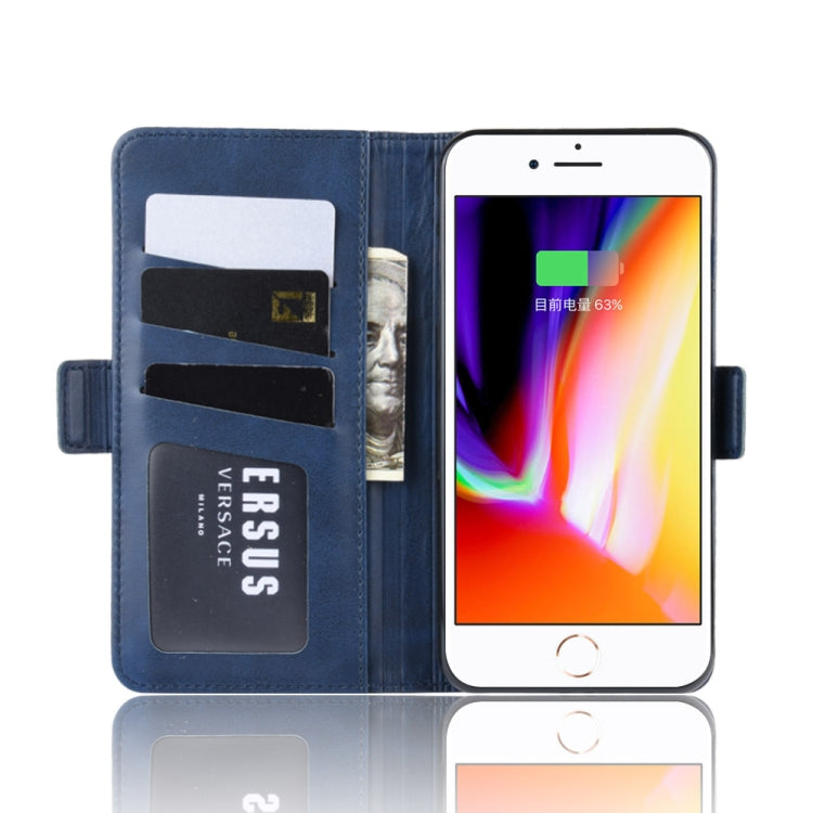 Dual-side Magnetic Buckle Horizontal Flip Leather Case for iPhone 8 Plus / 7 Plus, with Holder & Card Slots & Wallet & Photo Frame
