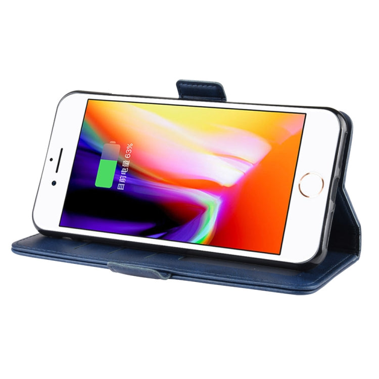 Dual-side Magnetic Buckle Horizontal Flip Leather Case for iPhone 8 Plus / 7 Plus, with Holder & Card Slots & Wallet & Photo Frame