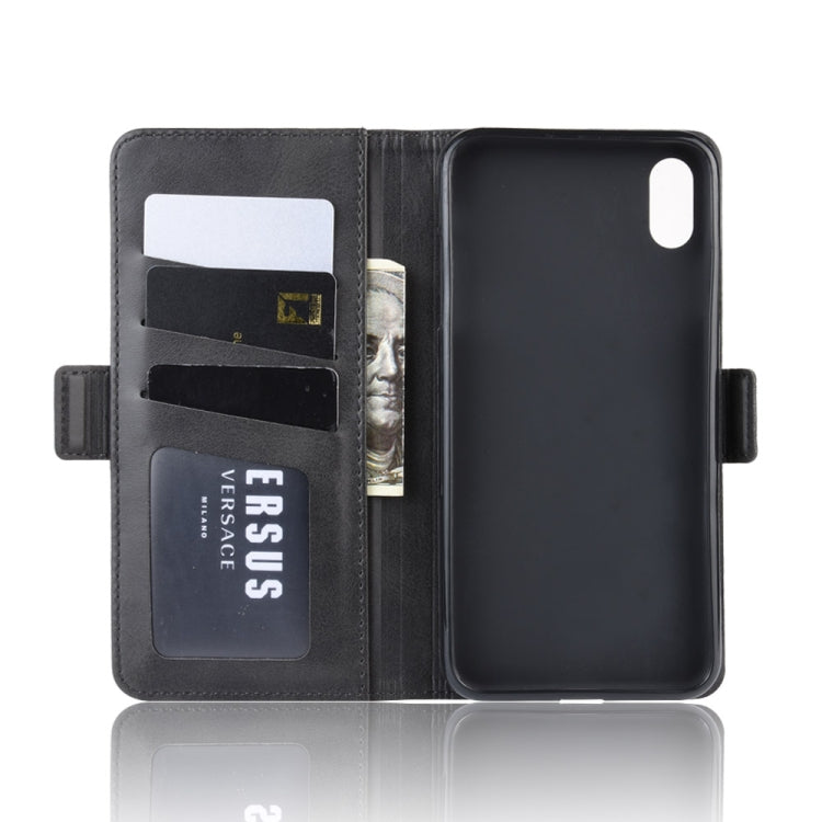 For iPhone X / XS Dual-side Magnetic Buckle Horizontal Flip Leather Case with Holder & Card Slots & Wallet & Photo Frame